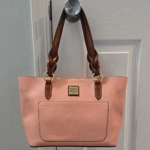 Dooney & Bourke Pink Shoulder Bag/Tote with Braided Handles